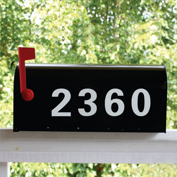 Reflective Mailbox  Address Stickers Numbers Markers Vinyl  Decals 3”H, Silver White