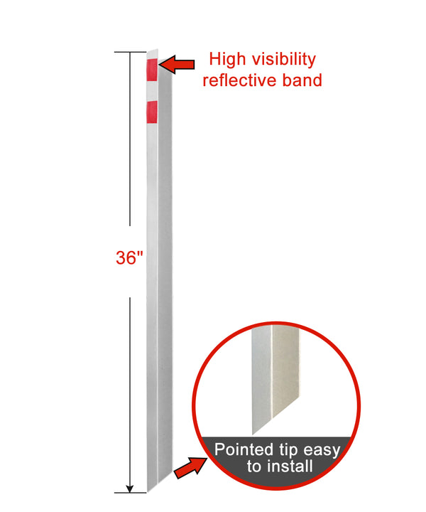 White Fiberglass 4pack 1.81*36inch