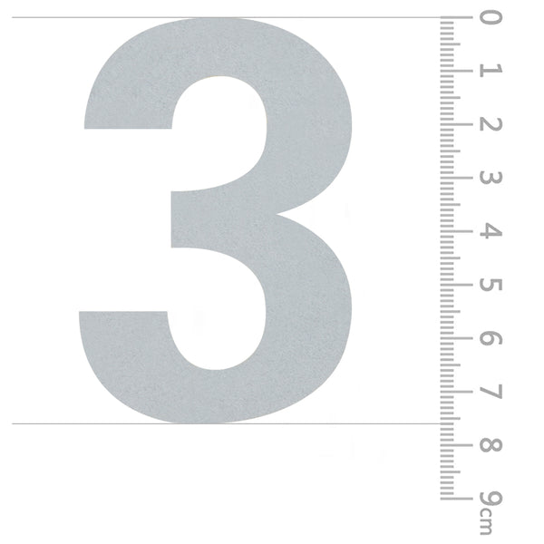 Reflective Mailbox  Address Stickers Numbers Markers Vinyl  Decals 3”H, Silver White