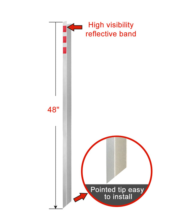 White Fiberglass 4pack 1.81*48inch
