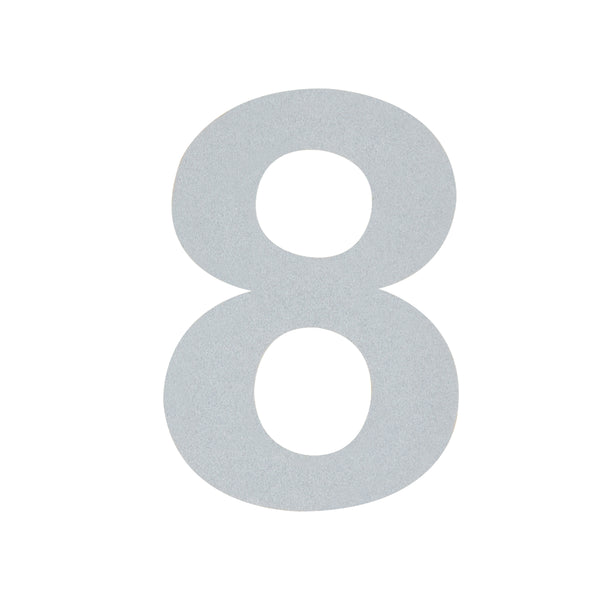 Reflective Mailbox  Address Stickers Numbers Markers Vinyl  Decals 3”H, Silver White
