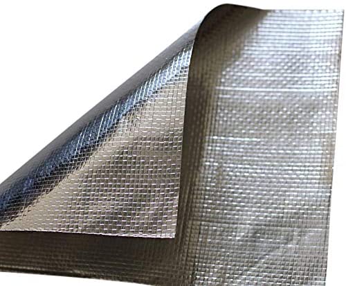 60in.Double Reflective Radiant Barrier Insulation Aluminum Foil Roll,Silver