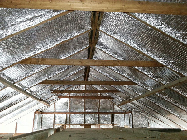 60in.Double Reflective Radiant Barrier Insulation Aluminum Foil Roll,Silver
