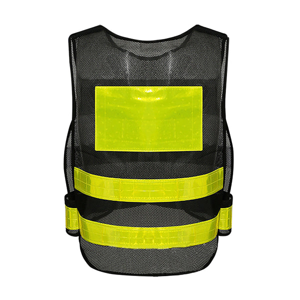 High Visibility Mesh Safety Vest Black