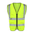 High Visibility Zipper Front Safety Vest, Neon Yellow